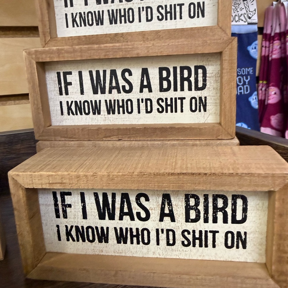 Rustic Wood 'If I Was A Bird' Decorative Sign - Brown